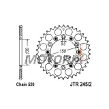 Zadní rozeta -JT- JTR245/2,52, 52 zubů, ocelový, Gilera RC 600 1989-1992, Honda CB 250 1982-1984, 1996-2001, NSR 250 1986-1987, NX 250 1988-1990, VTR 250 1998, 2009-2012, VTZ 250 1988, XL 350 1984-1987, XL 500 1979-1981, XL 600 1983-1987
