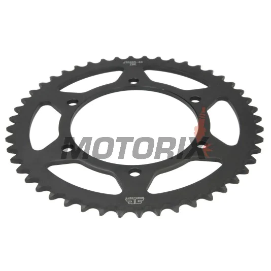 Zadní rozeta -JT- JTR855,48ZBK, 48 zubů, černý zinek, ocelový, Yamaha DT 250 1975, 1977-1982, MT-03 660 2006-2013, XJ 600 1992-2003, XT 660 2004-2016, XTZ 660 2008-2009, XTZ 750 1990-1998