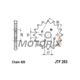 Přední pastorek -JT- JTF253,12, 12 zubů, Honda ATC 70 1976-1981, C 50 1970-1982, C 70 1985-1986, C 72 1975-1984, C 90 1983-2000, 2002, CF 50 1979-1996, CR 50 1984, CR 60 1986, CR 80 1980-1985, CRF 110 2013-2021, CY 50 1979-1984