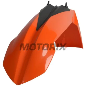 Přední Supermoto blatník -POLISPORT- oranžový, KTM EXC, EXC-F, SX, SX-F, XC 125-525 2007-2013