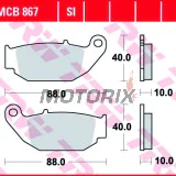 Brzdové destičky -TRW- MCB867, Honda MSX/Grom 125