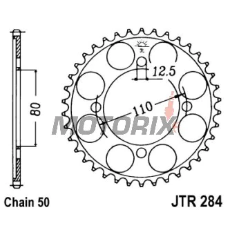 Zadní rozeta -JT- JTR284,38, 38 zubů, ocelový, Honda CB 650 1979-1983, CB 750 1969-1978, 1981-1982