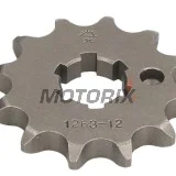 Přední pastorek -JT- JTF1263,12, 12 zubů, Suzuki TF 100/185 1981, TF 125 1979-2011, Yamaha AG 200 1984-2006, RD 125 1982-1987, RT 180 1990-1998, SR 125 1992-2003, TZR 125 1987-1993, XT 125 2005-2007, XT 225 1992-2007, XTZ 125 2002-2004