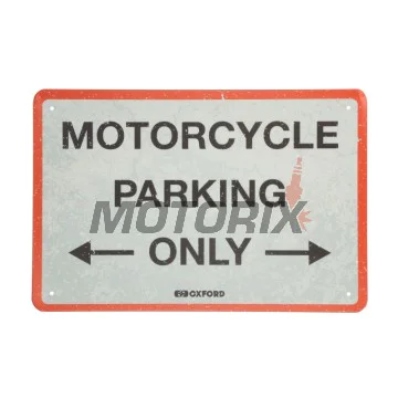 Garážová cedule -OXFORD- Motorcycle parking only, 200x300mm