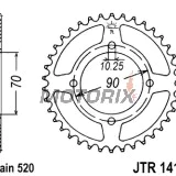 Zadní rozeta -JT- JTR1414,43, 43 zubů, ocelový, Kawasaki KEF 300 1995-2003, KFX 250 2000-2004, KSF 250 1987-2004