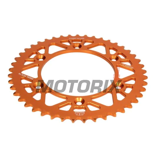 Zadní rozeta -JT- JTA897,45ORG, 45 zubů, oranžový, hliníkový, Husaberg FC 350 1996, FC 400 1996-1999, FC 450 2004-2006, FC 501/600 2000, FC 550 2003-2008, FE 250 2013-2014, FE 350 1996, 2013, FE 390 2010-2012, FE 400 2000-2003, FE 450 2004-2014