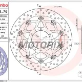 Brzdový kotouč -BREMBO- 78B40876, Honda CBR1000RR/1000RA Fireblade & Fireblade ABS (2009-2015)