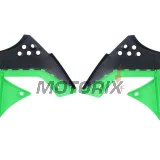Přední boční plasty -POLISPORT- černé/zelené, KAWASAKI KX 250 2009-2012