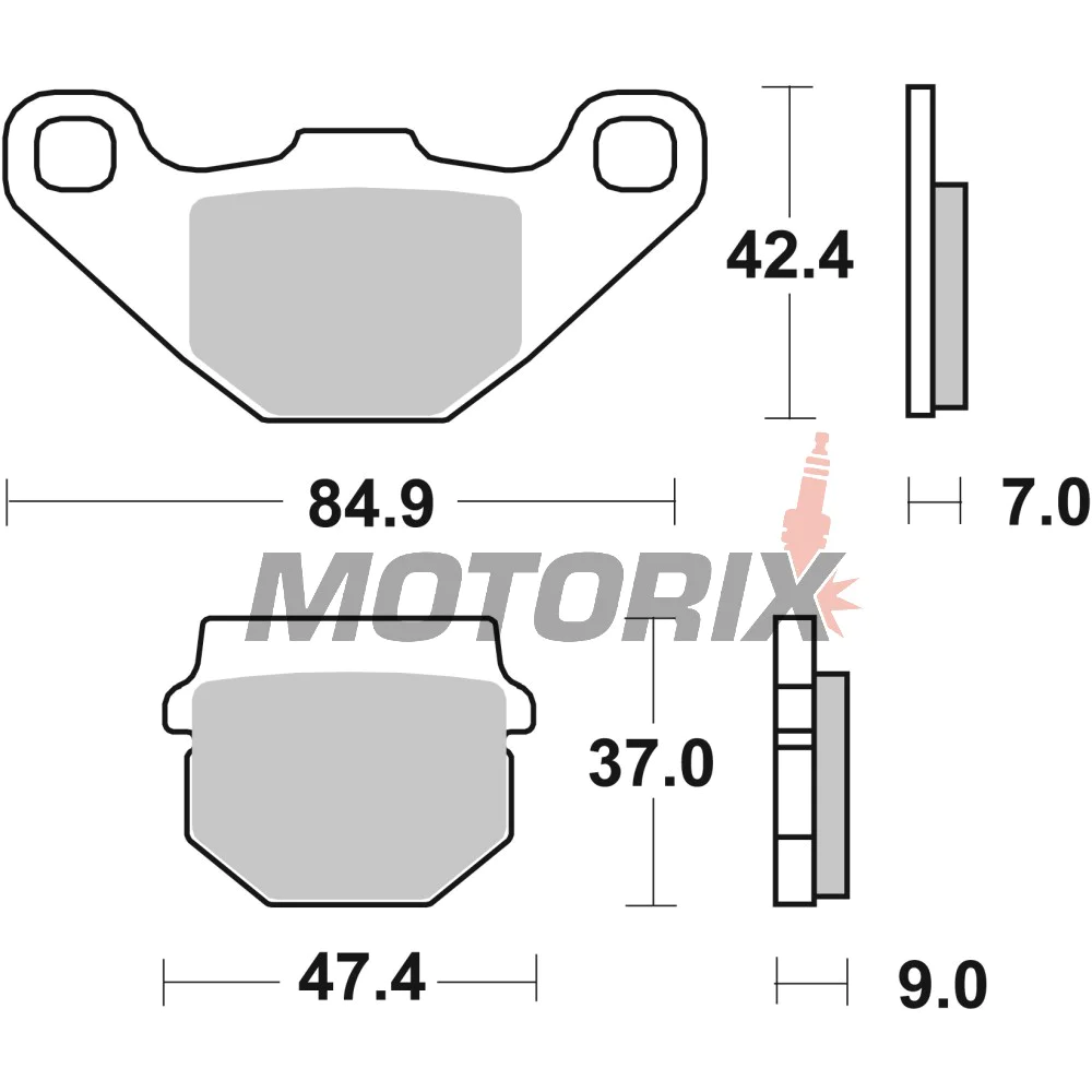 Brzdové destičky -BREMBO- 07KA0717, Adly ATV, Aprilia ETX/MX/Pegaso/RX/SX/Tuareg, Beta Alp/M4, Buell Cyclone/Lightning/Thunderbolt, Husqvarna CR/TE/WR, Kawasaki KLE/KLR/KX, MZ Baghira/Mastiff, Peugeot/PGO/Piaggio scooters, Sachs XTC