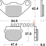Brzdové destičky -BREMBO- 07KA0717, Adly ATV, Aprilia ETX/MX/Pegaso/RX/SX/Tuareg, Beta Alp/M4, Buell Cyclone/Lightning/Thunderbolt, Husqvarna CR/TE/WR, Kawasaki KLE/KLR/KX, MZ Baghira/Mastiff, Peugeot/PGO/Piaggio scooters, Sachs XTC