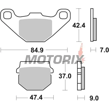 Brzdové destičky -BREMBO- 07KA0717, Adly ATV, Aprilia ETX/MX/Pegaso/RX/SX/Tuareg, Beta Alp/M4, Buell Cyclone/Lightning/Thunderbolt, Husqvarna CR/TE/WR, Kawasaki KLE/KLR/KX, MZ Baghira/Mastiff, Peugeot/PGO/Piaggio scooters, Sachs XTC