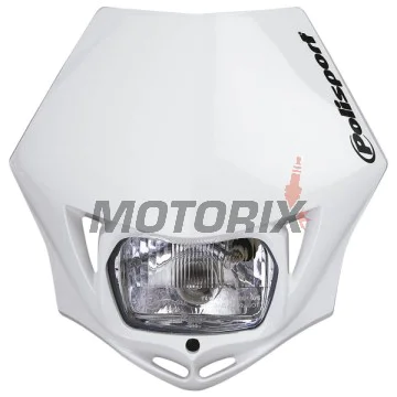 Maska se světlem -POLISPORT- bílá, Off Road X-Fuse - univerzální