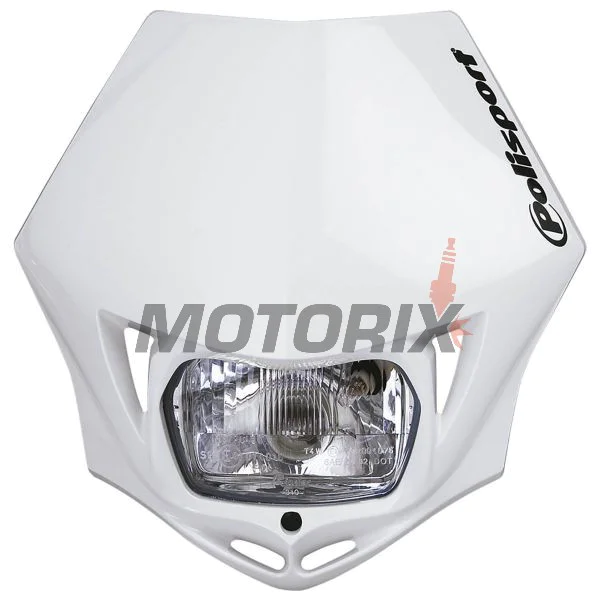 Maska se světlem -POLISPORT- bílá, Off Road X-Fuse - univerzální