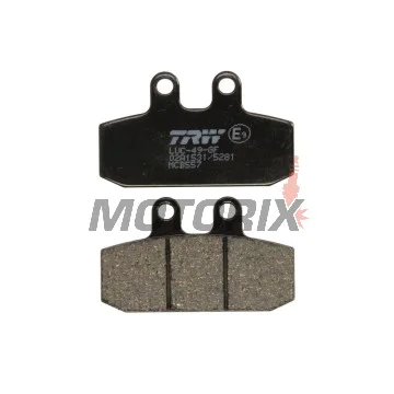 Brzdové destičky -TRW- MCB557, Aprilia Atlantic/Scarabeo/Sportcity 125-500, Leonardo 250-300, Tuareg 125-600, Cagiva Blues/Mito/Roadster 50-200, Gilera Dakota/ER/XRT 125-600, Honda NSR/CRM/XL 125, Malaguti Spider Max 500, Peugeot Speedake 50, Sachs Roadst