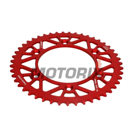Zadní rozeta -JT- JTA210,47RED, 47 zubů, červený, hliníkový, Betamotor RR 125 2018-2021, RR 250 2013-2021, RR 400 2013-2016, RR 450 2013-2014, Honda CR 125 1979-2007, CR 250 1984-2008, CR 500 1984-2001, CRF 150 2003-2018, CRF 230 2003-2019
