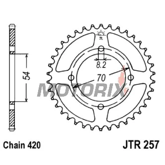 Zadní rozeta -JT- JTR257,40, 40 zubů, ocelový, Honda C 50 1975-1988, C 70 1985-1986, C 72 1975-1984