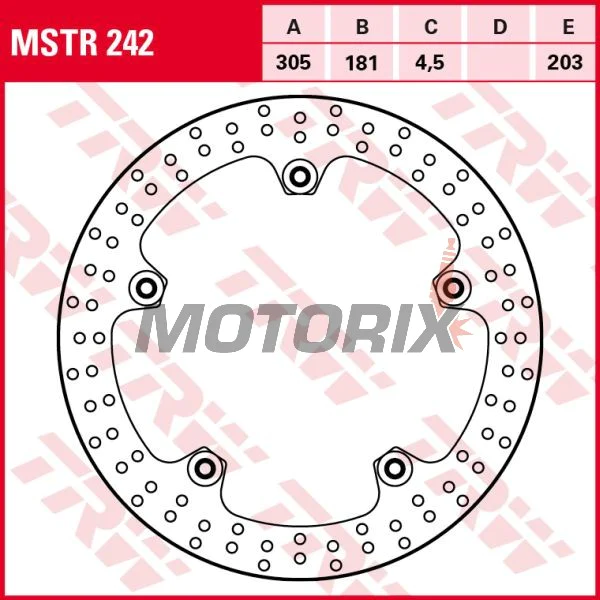 Brzdový kotouč -TRW- MSTR242, 305mm, BMW F750GS/F850GS/F850GS Adventure (2018-2021)/R1200GS LC Rallye-Exclusive-Triple Black (2013-2018)/R1200GS Adventure LC (2014-2018)