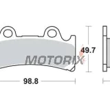 Brzdové destičky -TRW- MCB656SV, Triumph Daytona 900 Super III + Yamaha FZR1000 Genesis Exup/YZF750R-SP (1993-1998)