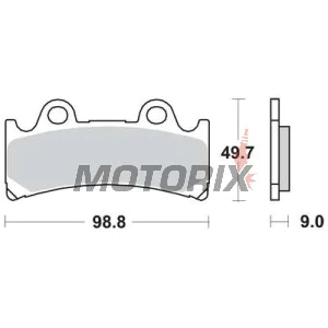Brzdové destičky -TRW- MCB656SV, Triumph Daytona 900 Super III + Yamaha FZR1000 Genesis Exup/YZF750R-SP (1993-1998)