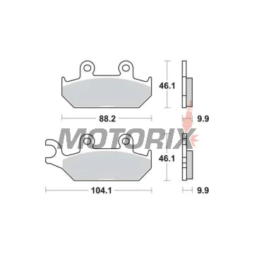Brzdové destičky -TRW- MCB627, Yamaha XT600E/600Z Tenere, XTZ660 Tenere (1990-2003)