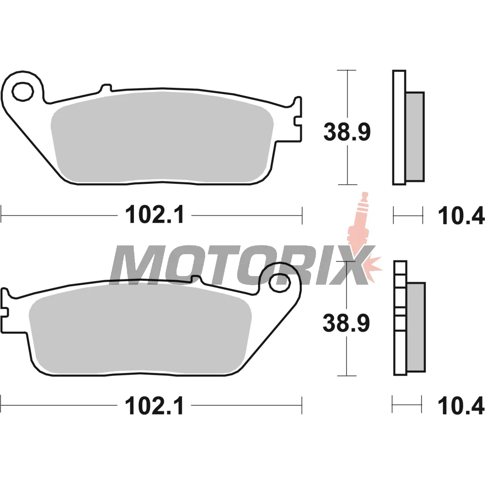 Brzdové destičky -BREMBO- 07HO34SP, Kymco People 250 (2005)