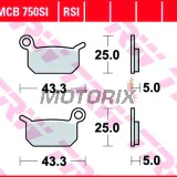 Brzdové destičky -TRW- MCB750SI, Husqvarna CR/SM 50 2011-2012; KTM GS/MX/SX/SXS 50/65/125 1986-2018; KTM Junior/Senior 50 2001-2003