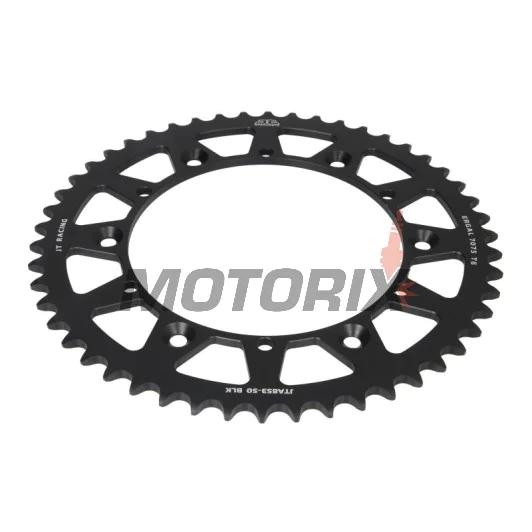 Zadní rozeta -JT- JTA853,50BLK, 50 zubů, černý, hliníkový, Kreideler 170 170 2004-2006, Yamaha IT 175 1980-1983, IT 200 1984-1986, IT 250 1981-1984, TT 250 1989-2004, TT 350 1986-1992, TT-R 250 1999-2006, WR 200 1991-1993, WR 250 1990-1998