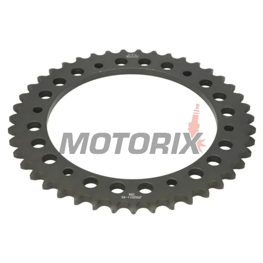 Zadní rozeta -JT- JTR2011,43ZBK, 43 zubů, černý zinek, ocelový, Triumph Daytona 955 1997, 1999-2001, 2003-2006, Speed Triple 1050 2005-2017, Speed Triple 900 1997-1998, Speed Triple 955 1999-2004, Sprint 1050 2005-2015, Sprint 955 1999-2004