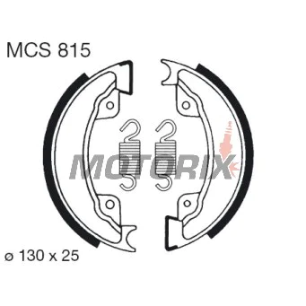 Brzdové čelisti -TRW- MCS815, 130x25mm, Honda XL 500R (1982-1985), XR 500R (1982-1984)