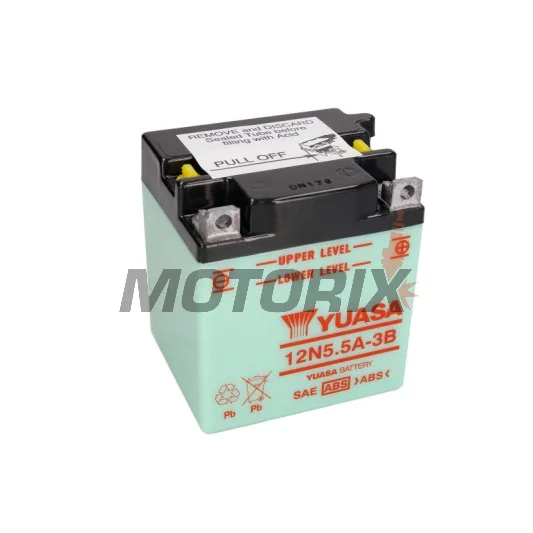 Akumulátor -YUASA- 12N5.5A-3B, 6Ah 12V