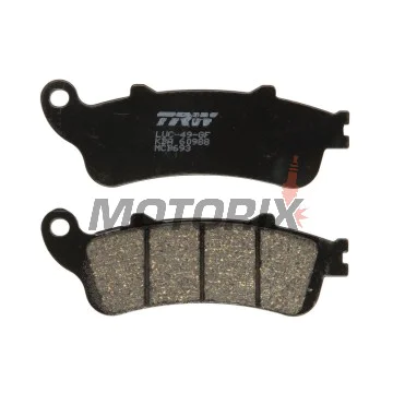 Brzdové destičky -TRW- MCB693, Aprilia ETV/RS/RSV/SL/Tuono + Benelli TnT/Tornado/TreK + Ducati 748-1198/Monster/SS/ST2 + Honda FES/ST + Moto Guzzi Breva/Nevada/V7 + Rieju MRT/SMX/Tango (1997-2010)