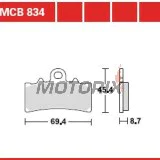 Brzdové destičky -TRW- MCB834, BMW C 400 GT, G 310; KTM Duke/RC 125/200/390 (2011-2020)