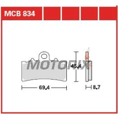 Brzdové destičky -TRW- MCB834, BMW C 400 GT, G 310; KTM Duke/RC 125/200/390 (2011-2020)