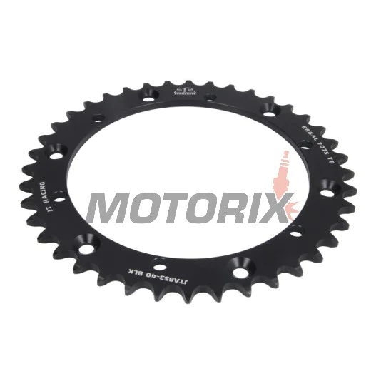 Zadní rozeta -JT- JTA853,40BLK, 40 zubů, černý, hliníkový, Kreideler 170 170 2004-2006, Yamaha IT 175 1980-1983, IT 200 1984-1986, IT 250 1981-1984, TT 250 1989-2004, TT 350 1986-1992, TT-R 250 1999-2006, WR 200 1991-1993, WR 250 1990-1998