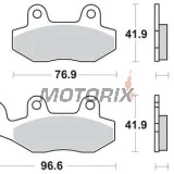 Brzdové destičky -TRW- MCB689, Kawasaki KLF/KVF/KX/KLX, Kymco Agility/Grand Dink/Stryker, Suzuki Burgman, Peugeot Satelis, Honda Rebel/NSR, Husqvarna TE 610, Yamaha YZ (1989-2017)