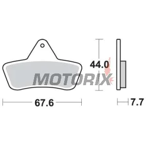 Brzdové destičky -TRW- MCB763SI, Arctic Cat 250/300/400/440/454/500 ATV 2x4/4x4/Autom. (1998-2004), Arctic Cat Bear Cat 450/454 2x4/4x4 (1996-1998)