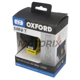 Zámek brzdového kotouče -OXFORD- Mini T 5.5mm, žlutý