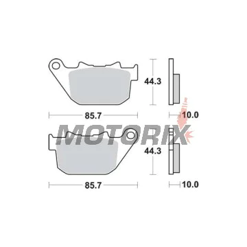 Brzdové destičky -TRW- MCB754SH, Harley-Davidson XL Sportster 883/883C Custom/883R/883N Iron/1200C Custom/1200R Roadster/1200L Low/1200N Nightster/1200X Forty Eight/1200V Seventy Two (2004-2013), XR 1200X Sportster (2010)