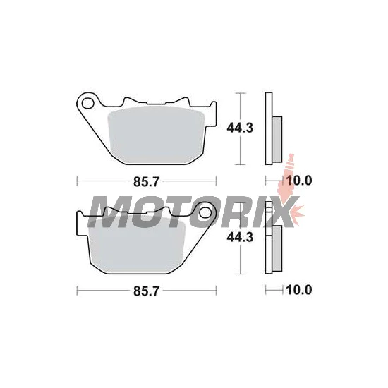 Brzdové destičky -TRW- MCB754SH, Harley-Davidson XL Sportster 883/883C Custom/883R/883N Iron/1200C Custom/1200R Roadster/1200L Low/1200N Nightster/1200X Forty Eight/1200V Seventy Two (2004-2013), XR 1200X Sportster (2010)