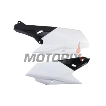 Zadní boční plasty -POLISPORT- černé/bílé, YAMAHA WR, YZ 250/450 2014-2019