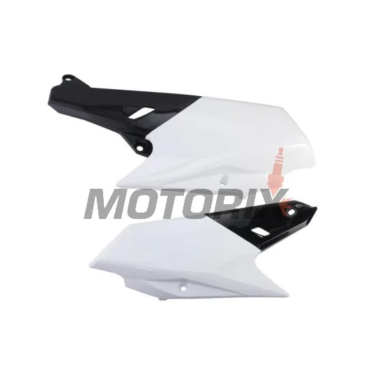 Zadní boční plasty -POLISPORT- černé/bílé, YAMAHA WR, YZ 250/450 2014-2019