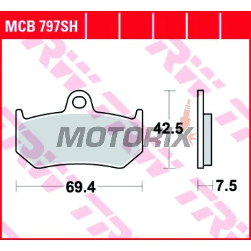 Brzdové destičky -TRW- MCB797SH, MV Agusta Brutale 910/920/989R/990R/1078R/1090R-RR, F4 750/1000/1078RR
