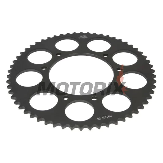 Zadní rozeta -JT- JTR1131,58, 58 zubů, ocelový, Aprilia RX 50 2006-2017, SX 50 2006-2011, Derbi R-DRD 50 2004-2005, Senda 50 2000-2014, 2018, Gas Gas Rookie 50 2002-2005, Gilera RCR 50 2003-2007, 2011-2014, SMT 50 2003-2006