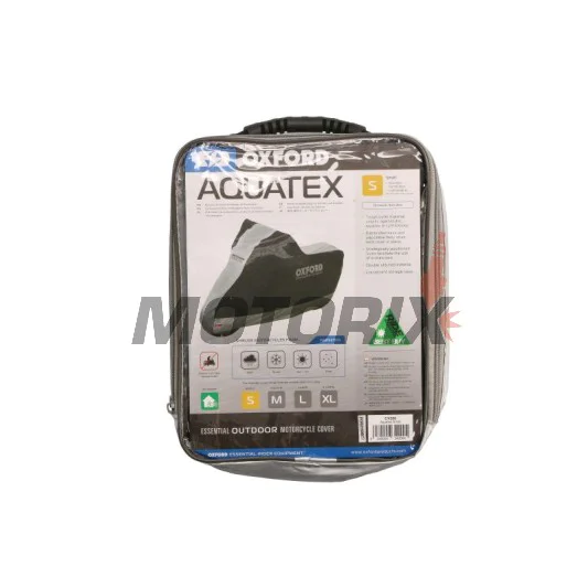 Plachta na motocykl -OXFORD- Aquatex, černá/stříbrná, S
