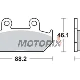 Brzdové destičky -TRW- MCB571, Honda CBR1000F (1987-1988), NX650 Dominator (1993-1994), RS125R (1988), VFR700F/Interceptor (1986-1987), VTZ250 (1988), XL400V Transalp (1992)