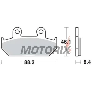 Brzdové destičky -TRW- MCB571, Honda CBR1000F (1987-1988), NX650 Dominator (1993-1994), RS125R (1988), VFR700F/Interceptor (1986-1987), VTZ250 (1988), XL400V Transalp (1992)