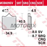Brzdové destičky -TRW- MCB829SV, BMW S1000RR/S1000R (2009-2018)