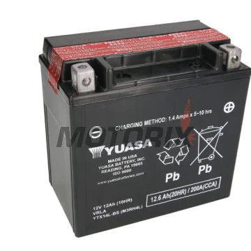 Akumulátor -YUASA- YTX14L-BS, 13Ah 12V