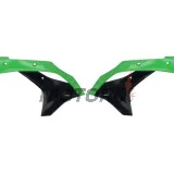 Přední boční plasty -POLISPORT- černé/zelené, KAWASAKI KX 250 2017-2020