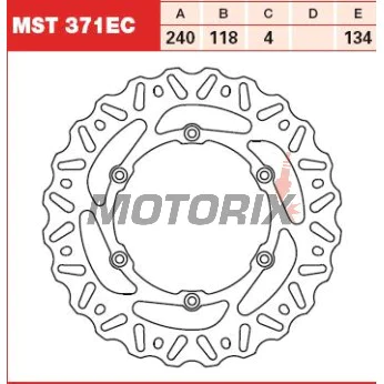 Brzdový kotouč -TRW- MST371EC, 240mm, Suzuki DR-Z 400/400E/400SM/400SMU (2005-2008), RM 125/250 (2005-2012)
